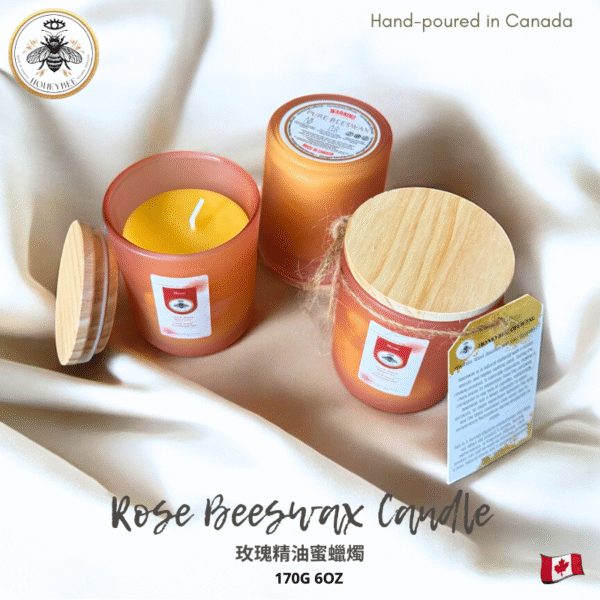 Rose Beeswax Candle 170g